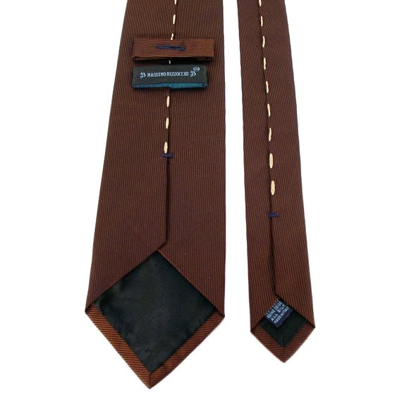 MASSIMO BIZZOCCHI Kiton Heavy 100% Silk Handmade Necktie 59" - Made in ITALY - Picture 5 of 6